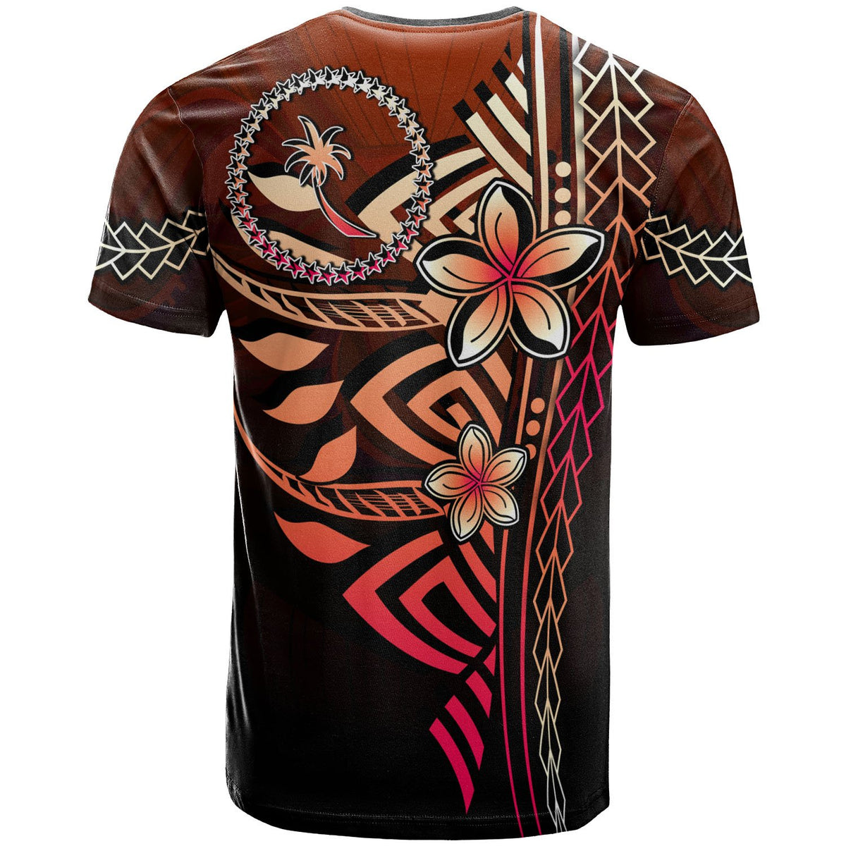 Chuuk T Shirt Red Vintage Tribal Mountain - Polynesian Pride
