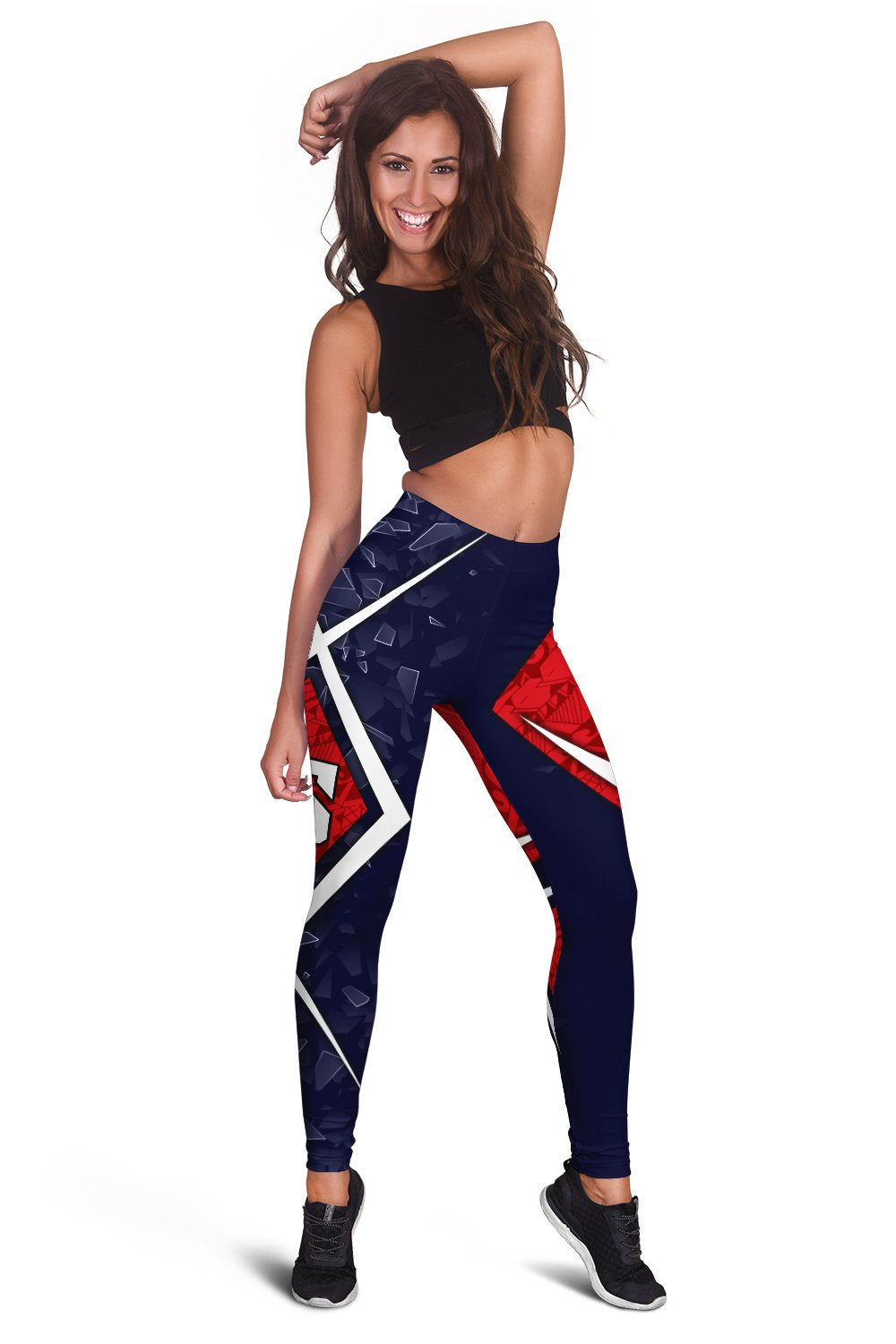 American Samoa Leggings - AS Flag with Polynesian Patterns - Polynesian Pride