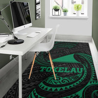 Tokelau Polynesian Area Rug - Green Tribal Wave - Polynesian Pride
