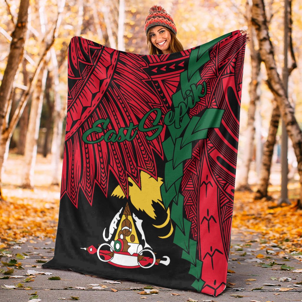 Papua New Guinea East Sepik Province Polynesian Blanket - Tribal Wave Tattoo - Polynesian Pride