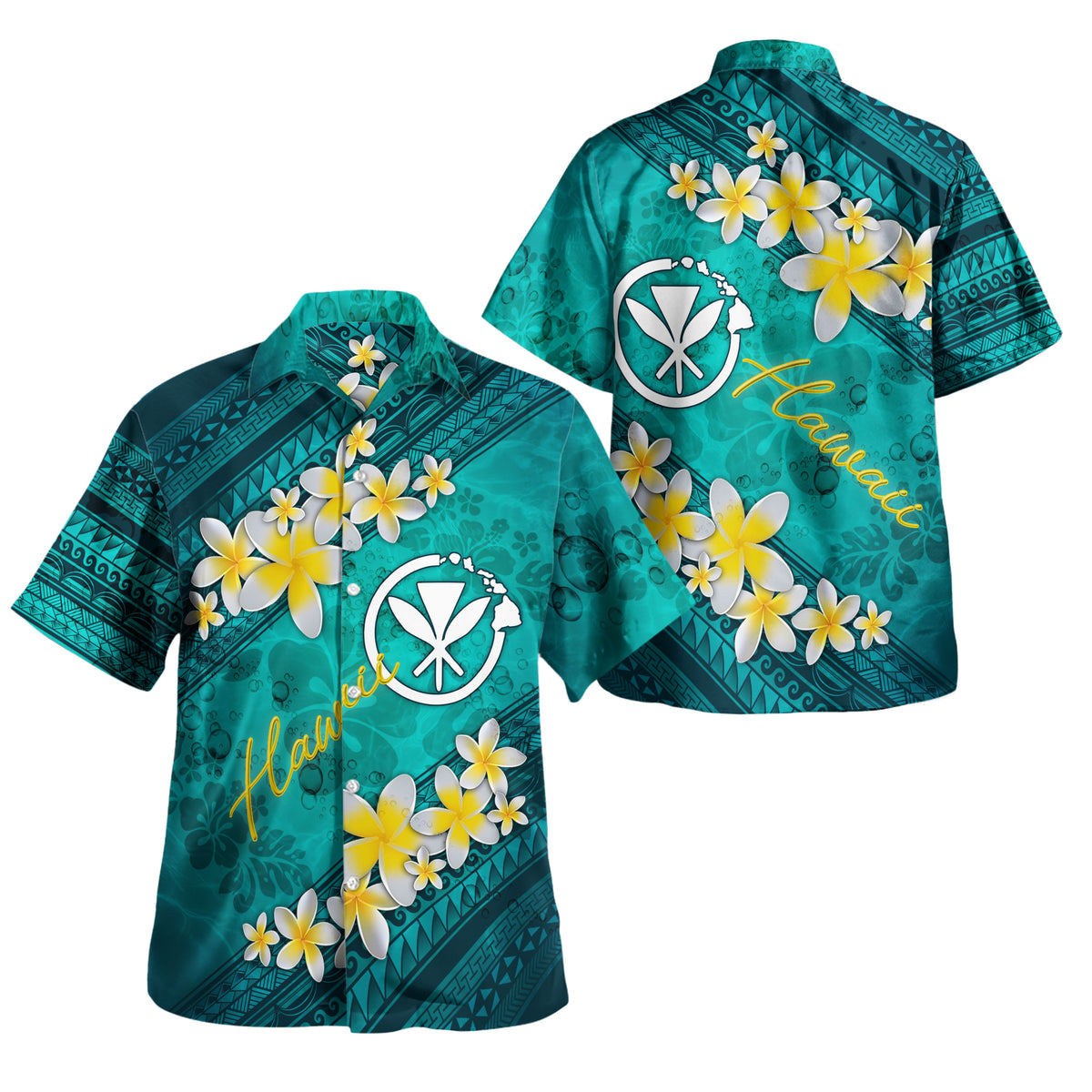 Hawaii Polynesian Matching Dress and Hawaiian Shirt Kanaka and Map - Polynesian Pride