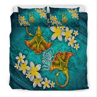 New Caledonia Polynesian Bedding Set - Manta Ray Ocean - Polynesian Pride