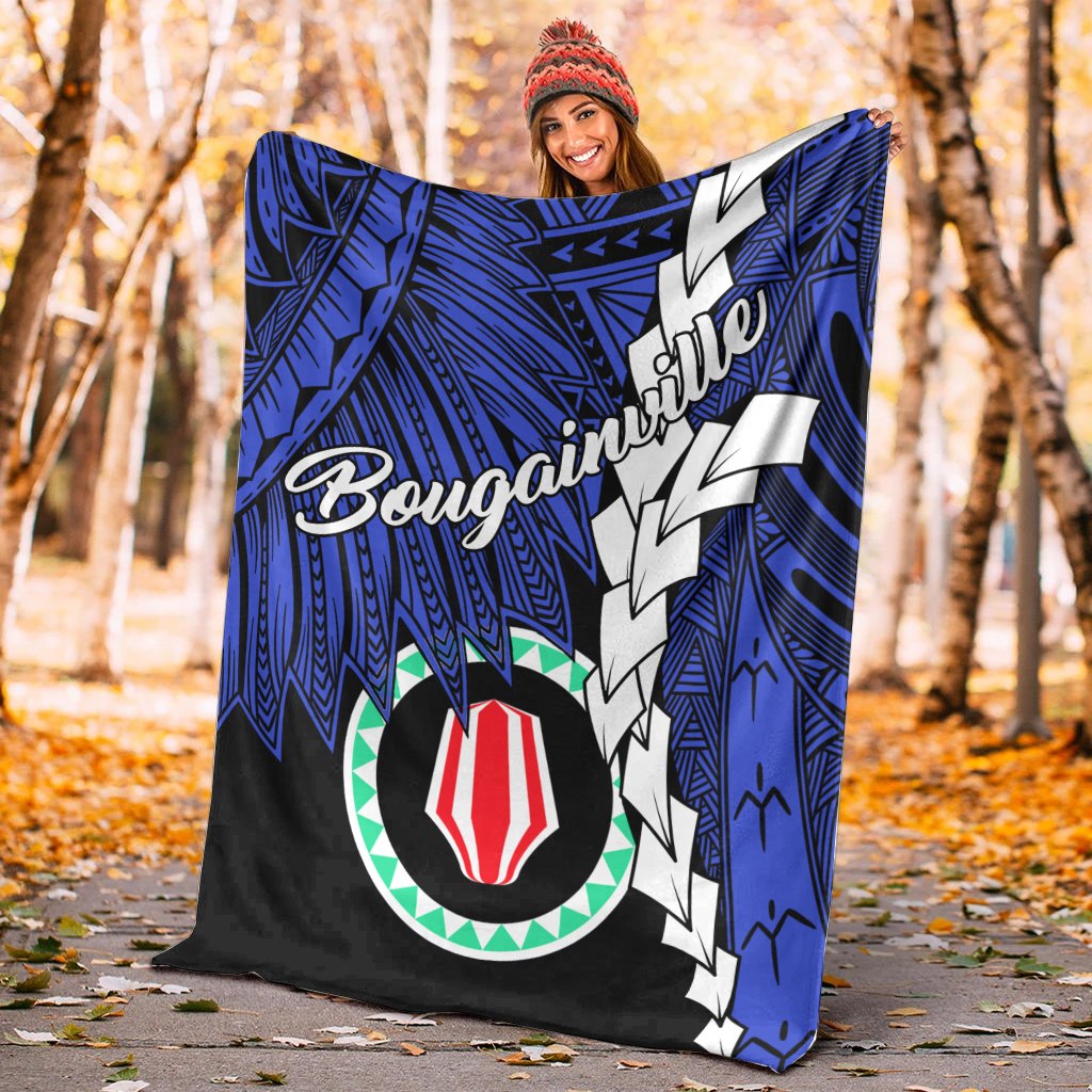 Papua New Guinea Autonomous Region of Bougainville Province Polynesian Blanket - Tribal Wave Tattoo - Polynesian Pride