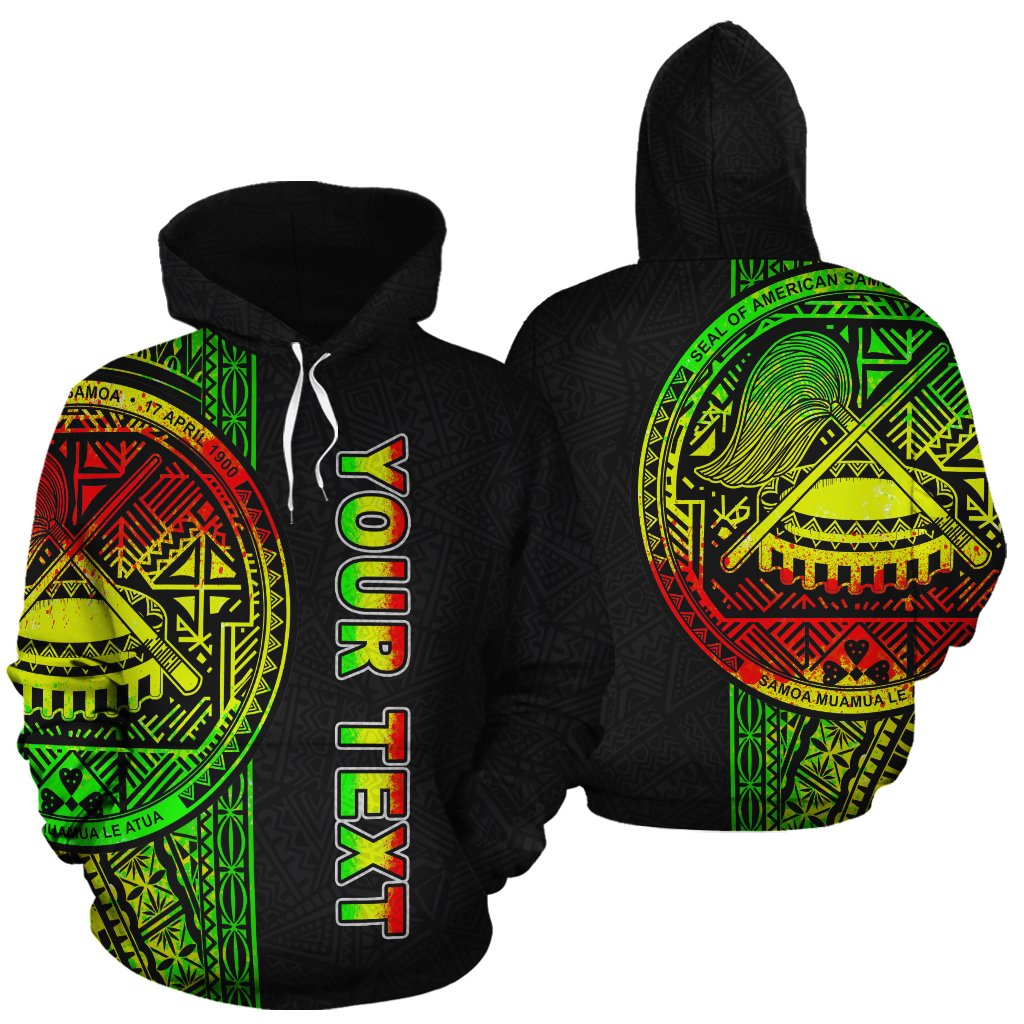 American Samoa Polynesian Custom Hoodie Reggae Line Unisex Reggae - Polynesian Pride