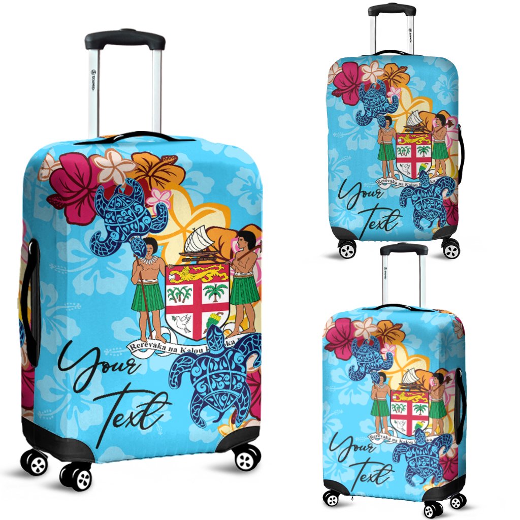 Fiji Custom Personalised Luggage Covers - Tropical Style Black - Polynesian Pride