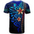 Yap T Shirt Blue Vintage Tribal Mountain - Polynesian Pride