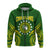 Custom Cook Islands Rugby Zip up Hoodie Tribal Pattern LT12 - Polynesian Pride