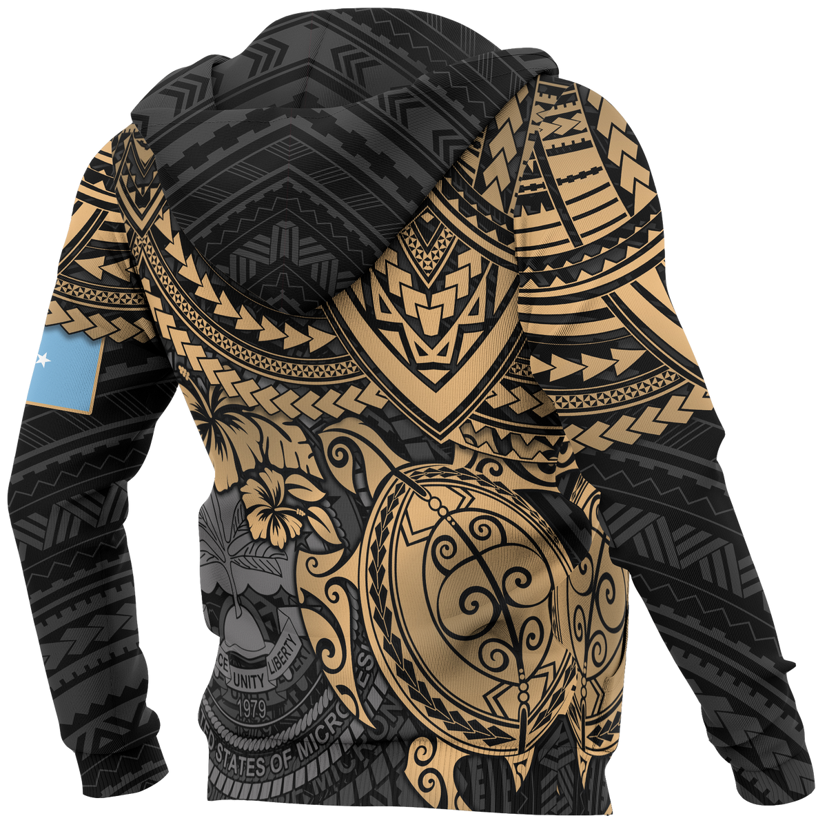 Federated States of Micronesia Hoodie Golden Turtle - Polynesian Pride