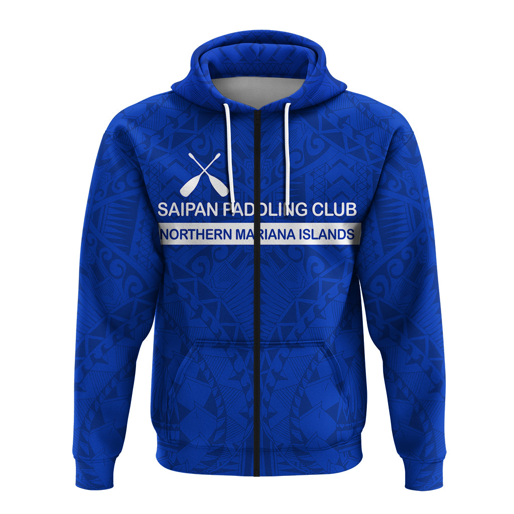 Custom Saipan Paddling Club Spc Zip up Hoodie LT12 - Polynesian Pride