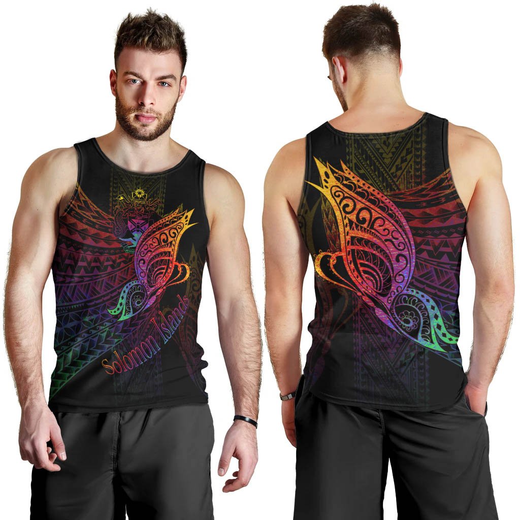 Solomon Islands Men Tank Top - Butterfly Polynesian Style - Polynesian Pride