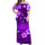 Papua New Guinea Off Shoulder Long Dress Polynesia Raggiana Bird of Paradise Purple LT13 Women Purple - Polynesian Pride