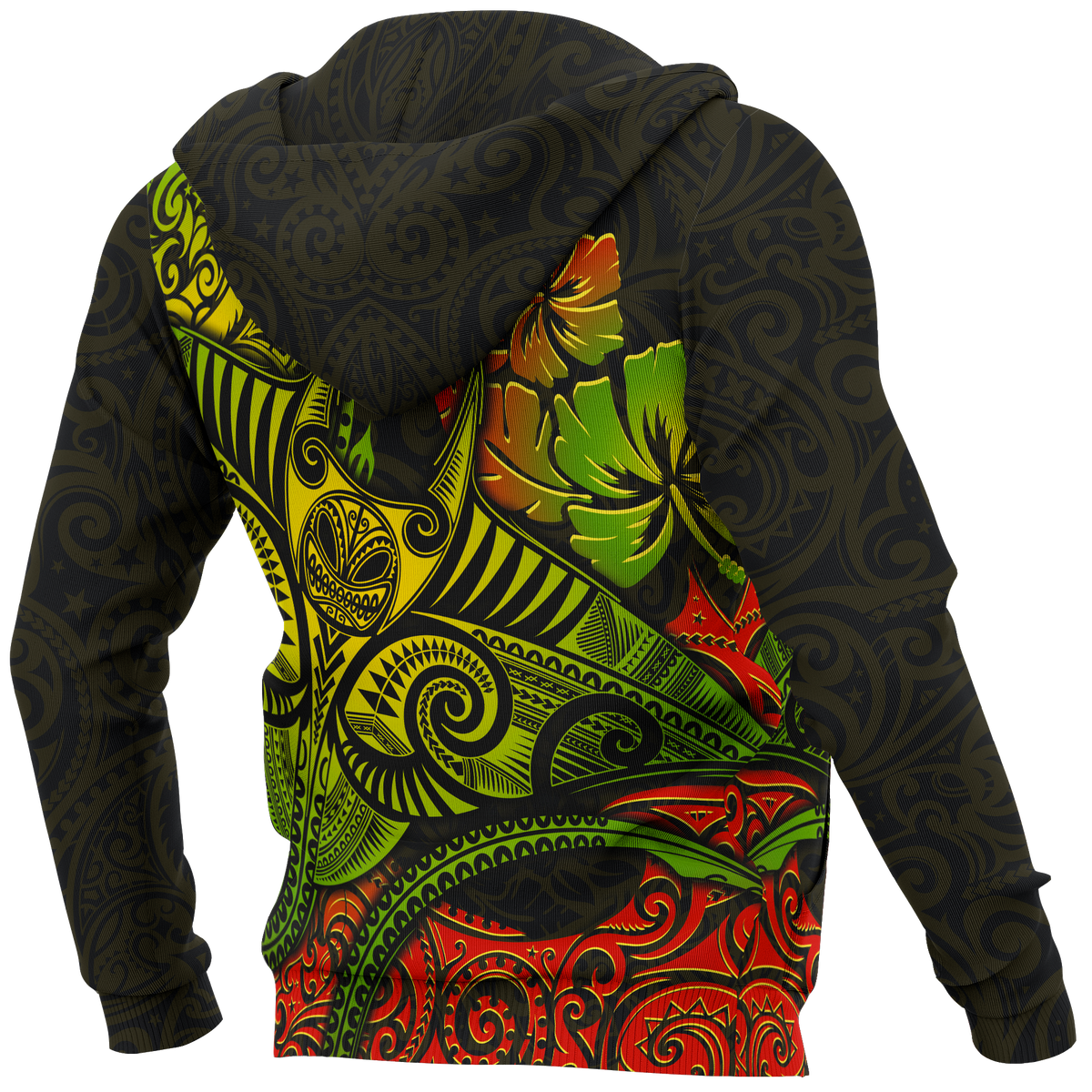 Hawaii Zip up Hoodie Polynesian Manta Ray - Polynesian Pride