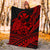 Hawaii Turtle With Hibiscus Tribal Red Blanket - LT12 - Polynesian Pride