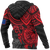Guam Polynesian Hoodie (Zip up) Red Turtle - Polynesian Pride