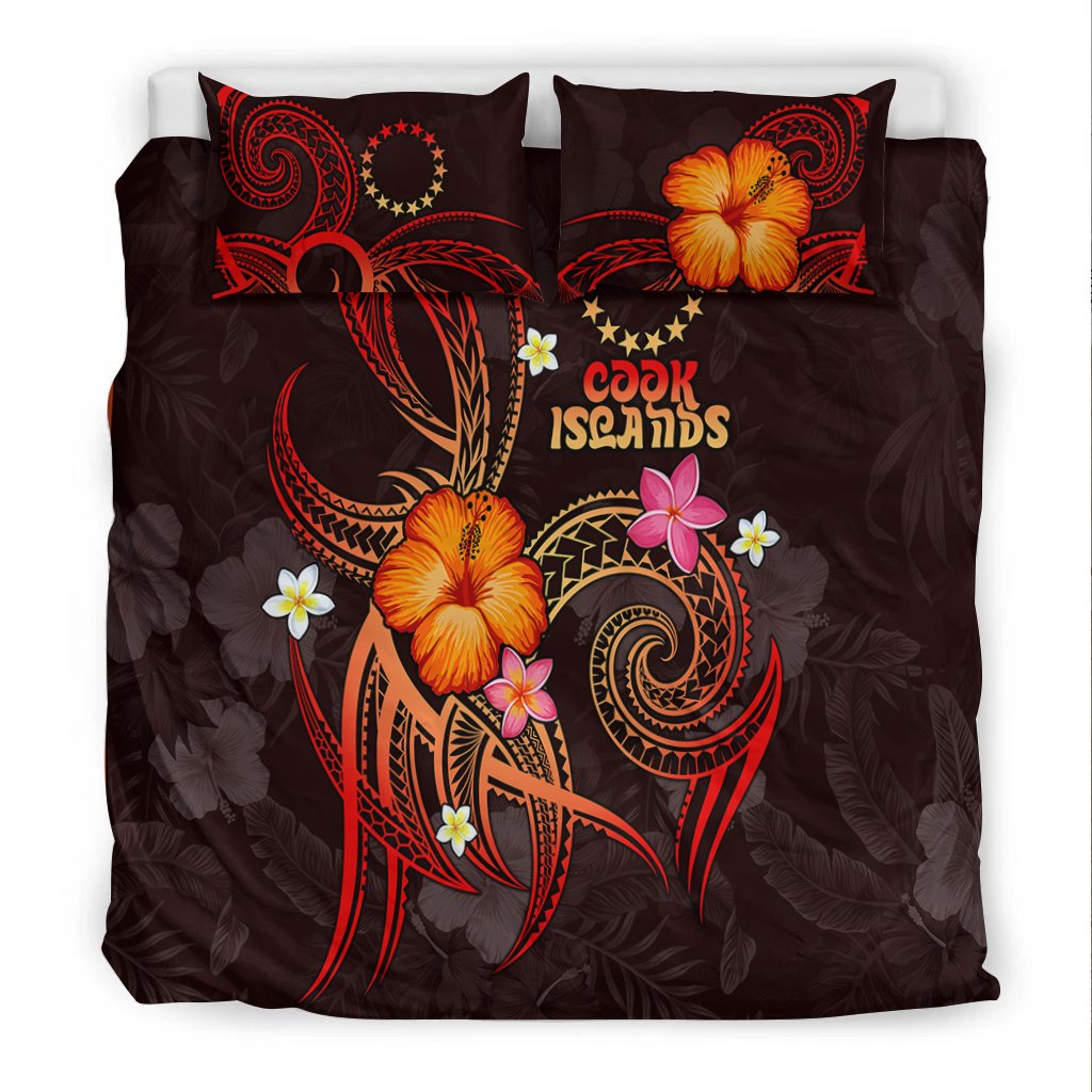 Cook Islands Polynesian Bedding Set - Legend of Cook Islands (Red) - Polynesian Pride