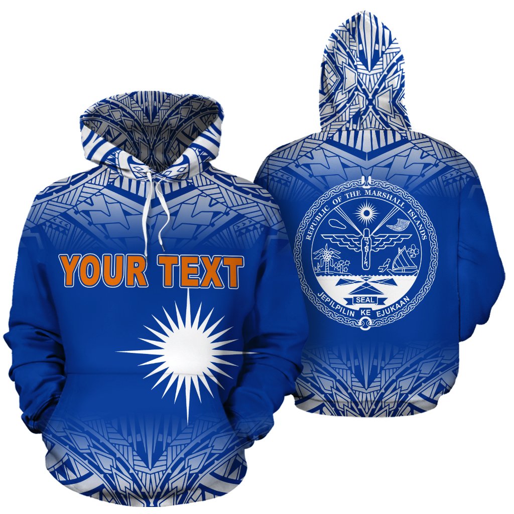 Marshall Islands Polynesian Custom Hoodie Blue Frog Unisex Blue - Polynesian Pride