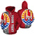 Tahiti (French Polynesia) Polynesian Custom Zip up Hoodie Red Line Unisex Red - Polynesian Pride