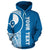 Yap Polynesian Custom Hoodie Blue White Line - Polynesian Pride