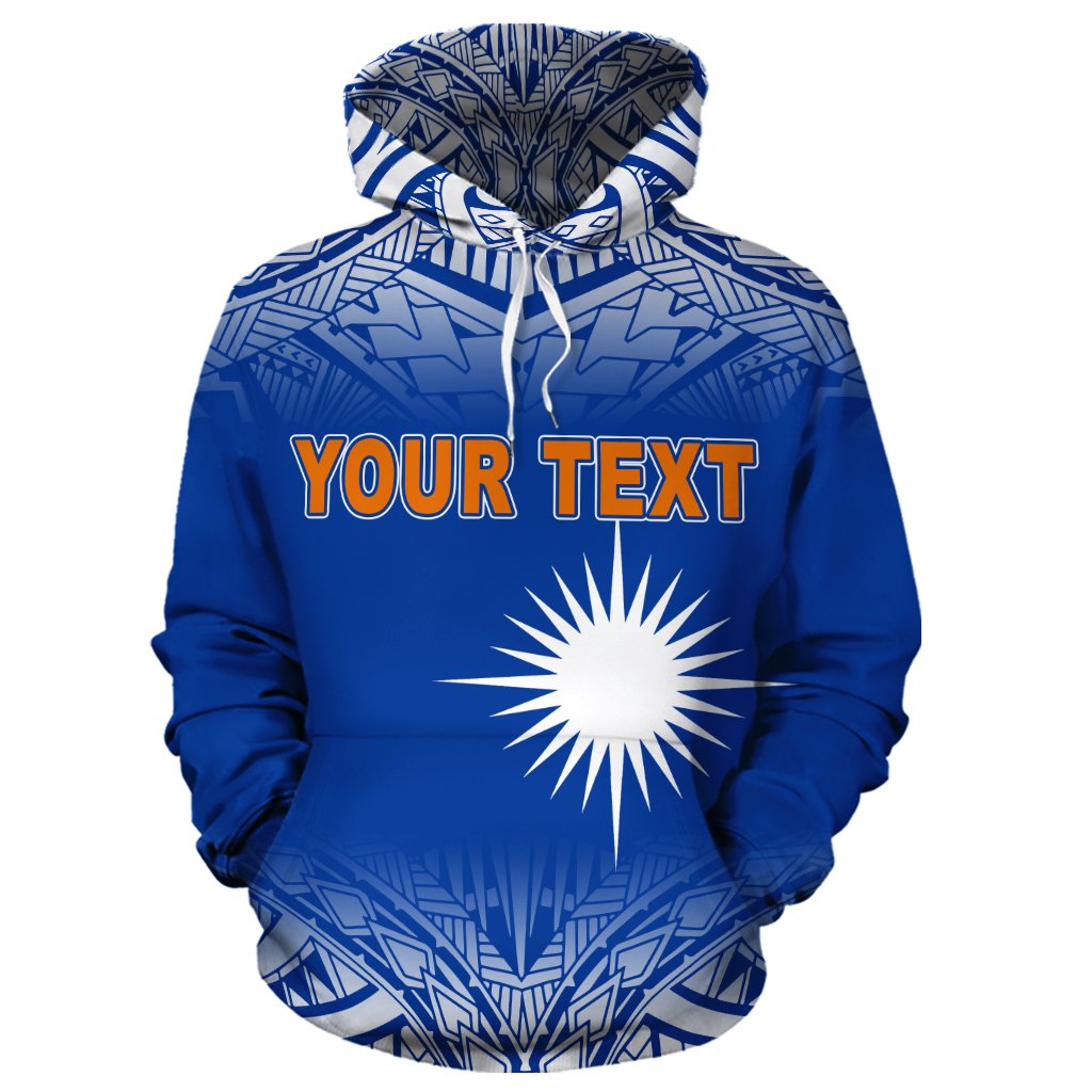 Marshall Islands Polynesian Custom Hoodie Blue Frog - Polynesian Pride