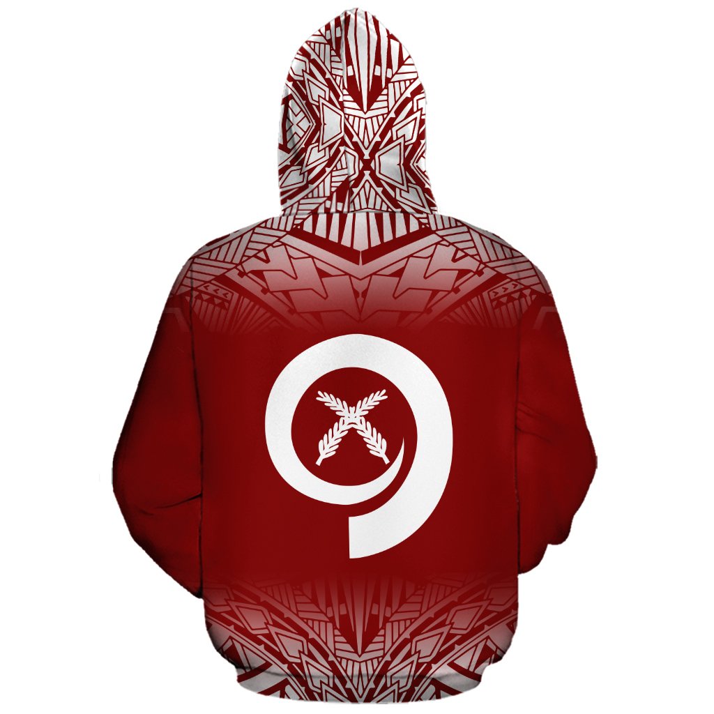 Vanuatu Polynesian Custom Hoodie Red Fog - Polynesian Pride