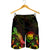 Federated States of Micronesia Polynesian Men's Shorts - Turtle With Blooming Hibiscus Reggae - Polynesian Pride