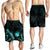 CNMI Polynesian Men's Shorts - Turtle With Blooming Hibiscus Turquoise - Polynesian Pride