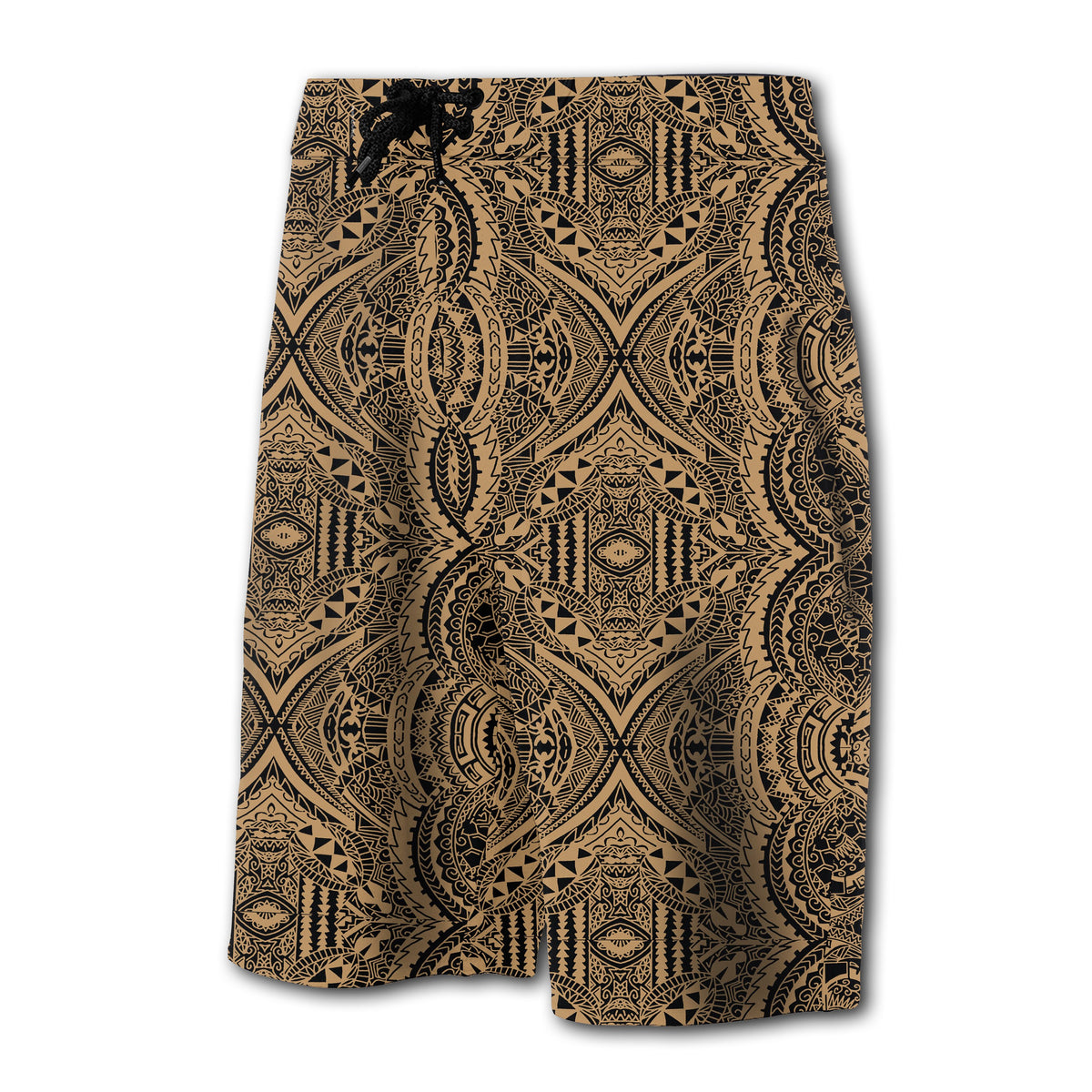 Hawaii Polynesian Symmetry Board Shorts Gold - Polynesian Pride