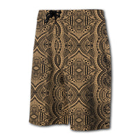 Hawaii Polynesian Symmetry Board Shorts Gold - Polynesian Pride