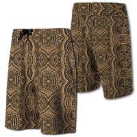 Hawaii Polynesian Symmetry Board Shorts Gold Men Gold - Polynesian Pride