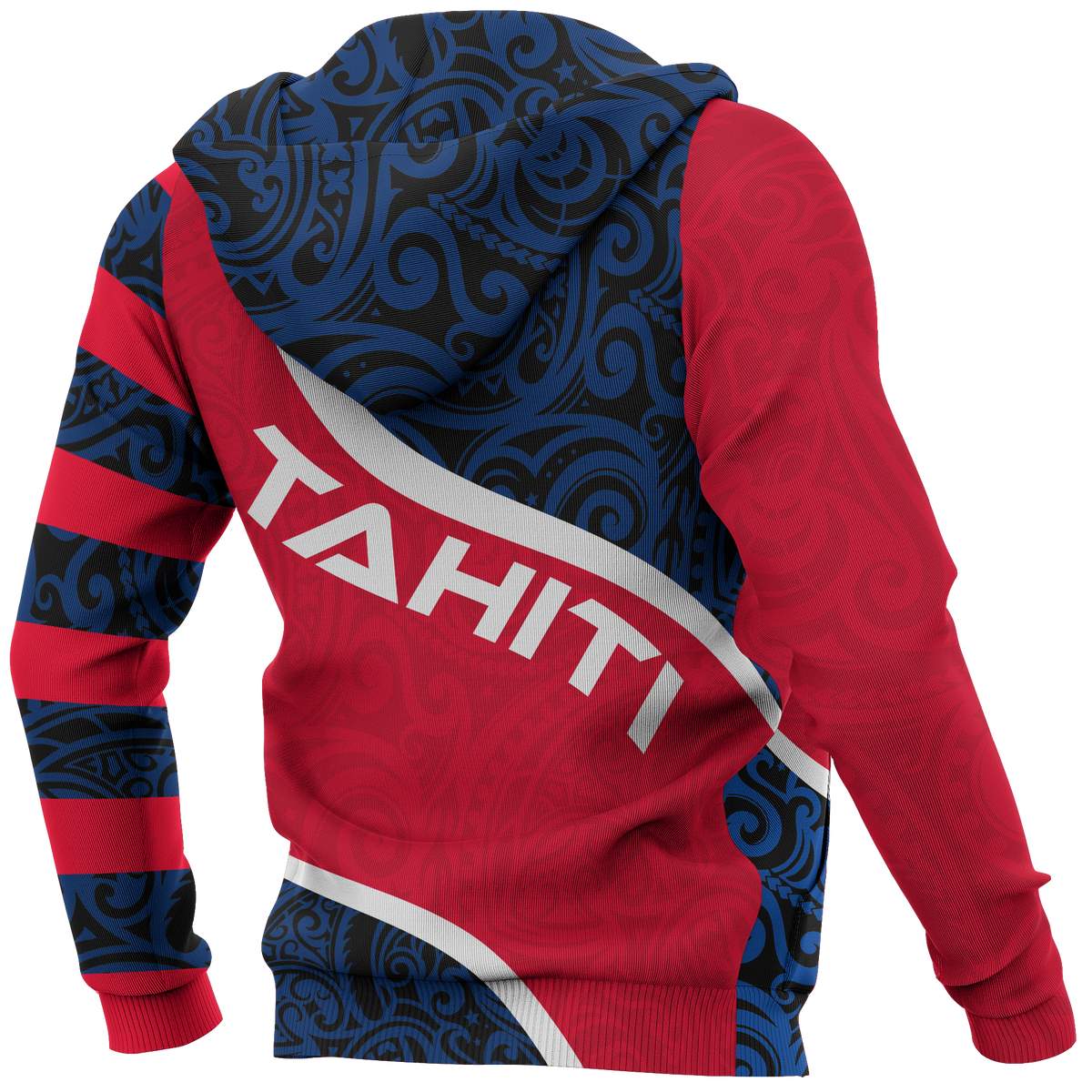Tahiti Polynesian Custom Hoodie Ripple Style - Polynesian Pride