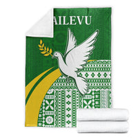 Tailevu Rugby Premium Blanket Fiji Rugby Tapa Pattern Green LT13 - Polynesian Pride