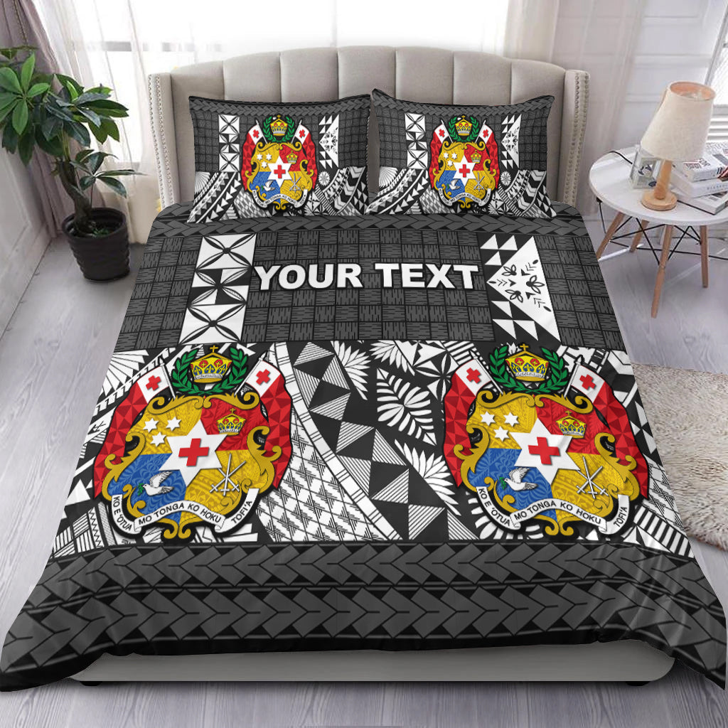 (Custom Personalised) Tonga Bedding Set Be Unique Version 04 Black LT13 Black - Polynesian Pride