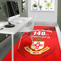 Kolisi Tonga College Atele Area Rug 140 Years Anniversary Tongan Ngatu Ver.02 LT13 - Polynesian Pride