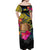 Tokelau Off Shoulder Long Dress Alluring Polynesia and Tropical Flowers LT13 - Polynesian Pride