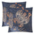 Hawaiian Map Turtle Ohana Hibiscus Kakau Polynesian Pillow Cover - Indigo One Size Zippered Pillow Cases 18"x 18" (Twin Sides) (Set of 2) Inidigo - Polynesian Pride