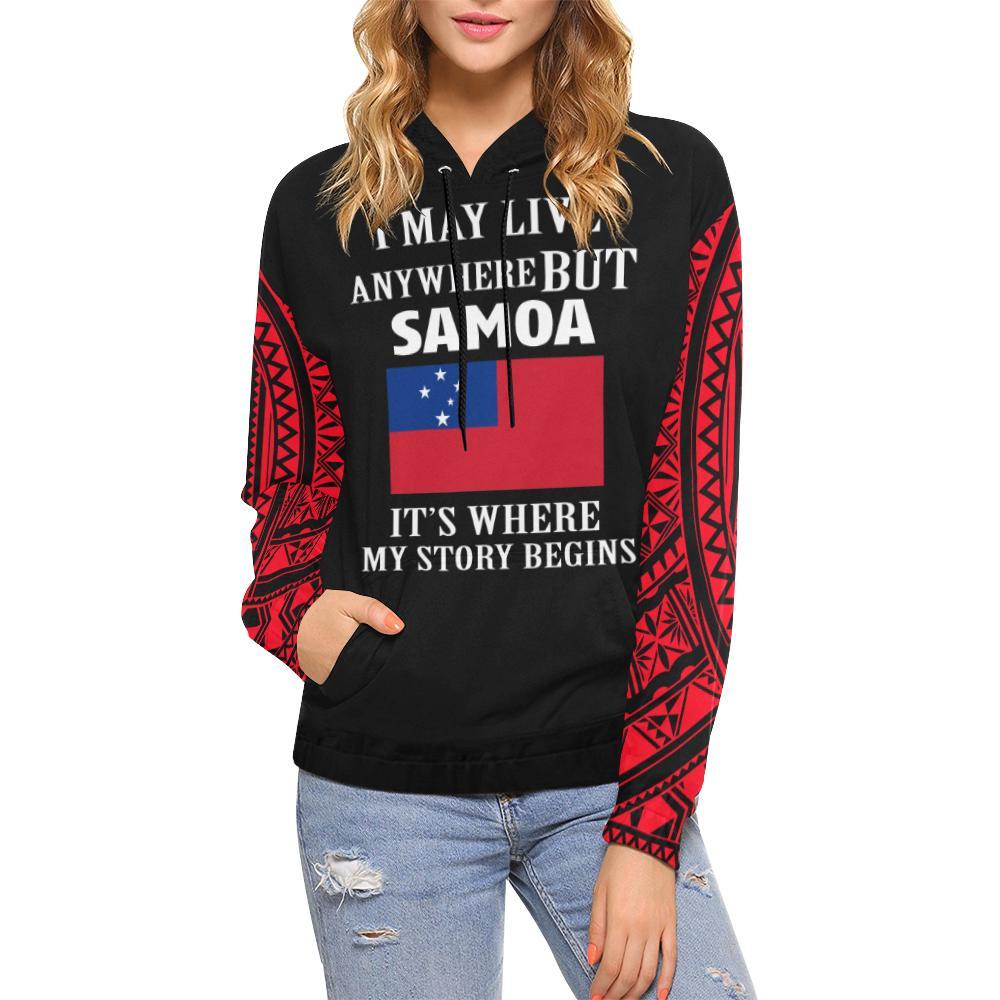 Samoa Hoodie Samoa Flag Its Where My Story Begins - Polynesian Pride
