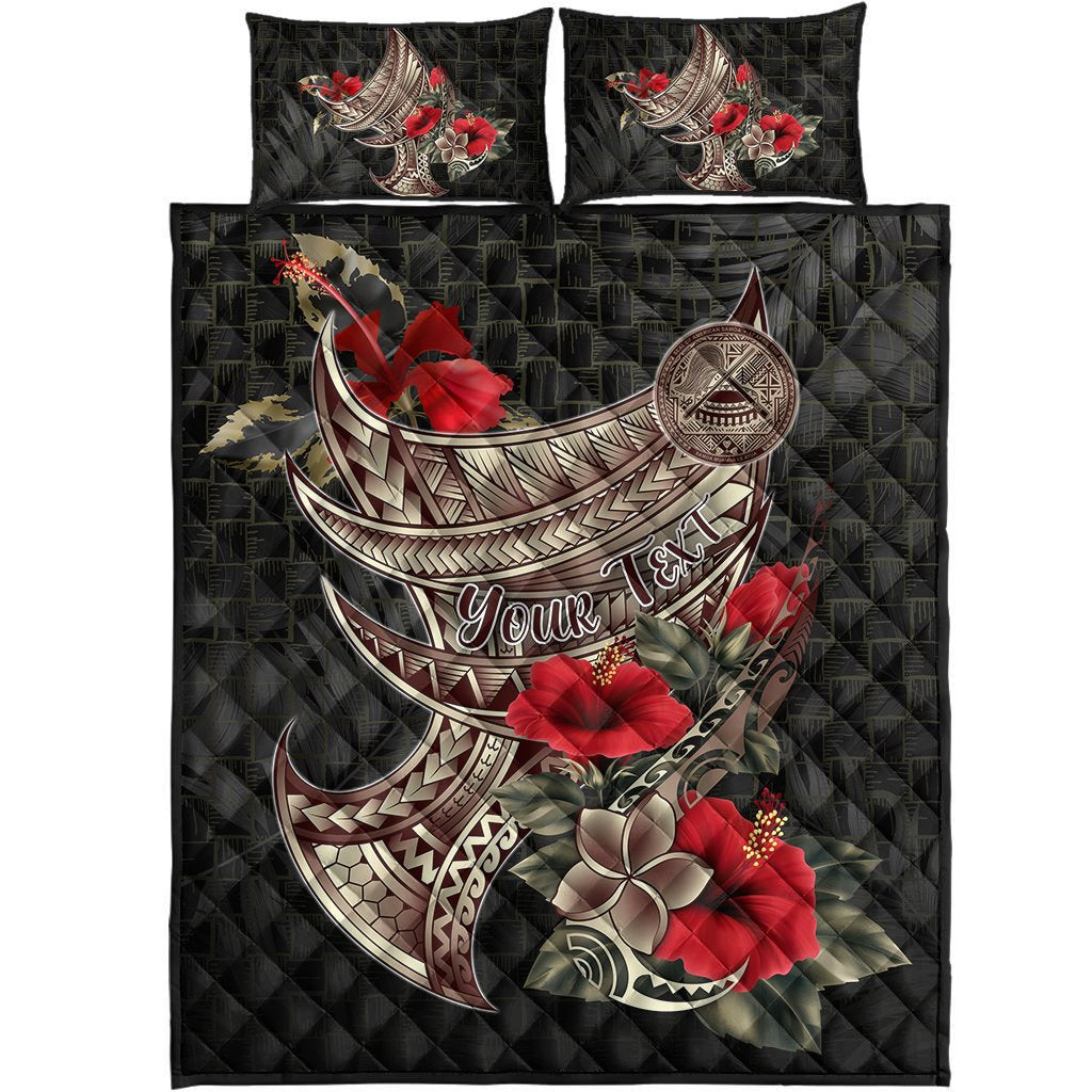 American Samoa Custom Personalised Quilt Bed Set - Polynesian Tribal Vintage Style - Polynesian Pride
