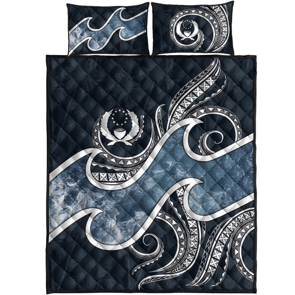 Pohnpei Islands Polynesian Quilt Bed Set - Ocean Style - Polynesian Pride