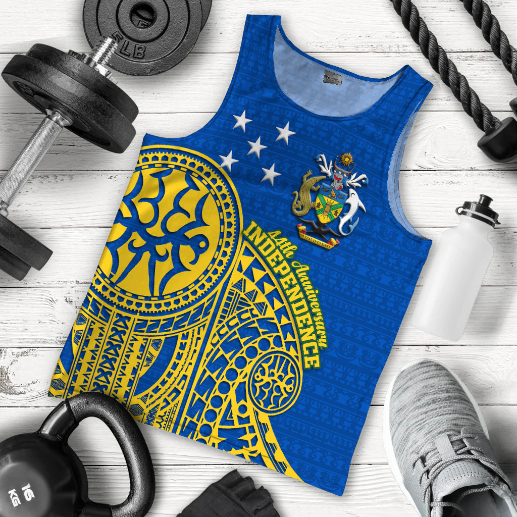 Solomon Islands Independence Anniversary 44th Years Men Tank Top - LT12 Men Tank Top Blue - Polynesian Pride