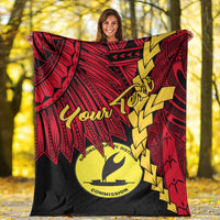 Papua New Guinea National Capital District Province Polynesian Custom Personalised Blanket - Tribal Wave Tattoo - Polynesian Pride