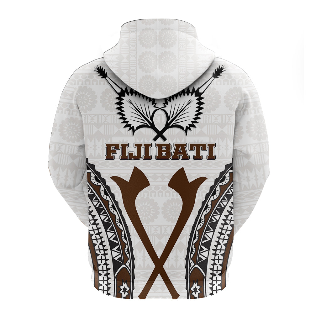 Fiji Bati Tapa Pattern Zip Hoodie LT12 - Polynesian Pride