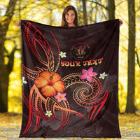 Niue Polynesian Personalised Premium Blanket - Legend of Niue (Red) - Polynesian Pride