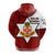 Kolisi Tonga Zip up Hoodie Mate Maa Tonga Red Original LT20 - Polynesian Pride