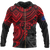 Guam Polynesian Hoodie (Zip up) Red Turtle Unisex RED - Polynesian Pride