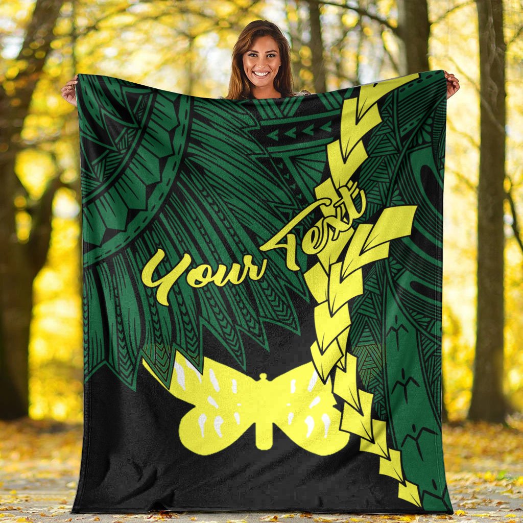 Papua New Guinea Oro Province Polynesian Custom Personalised Blanket - Tribal Wave Tattoo - Polynesian Pride