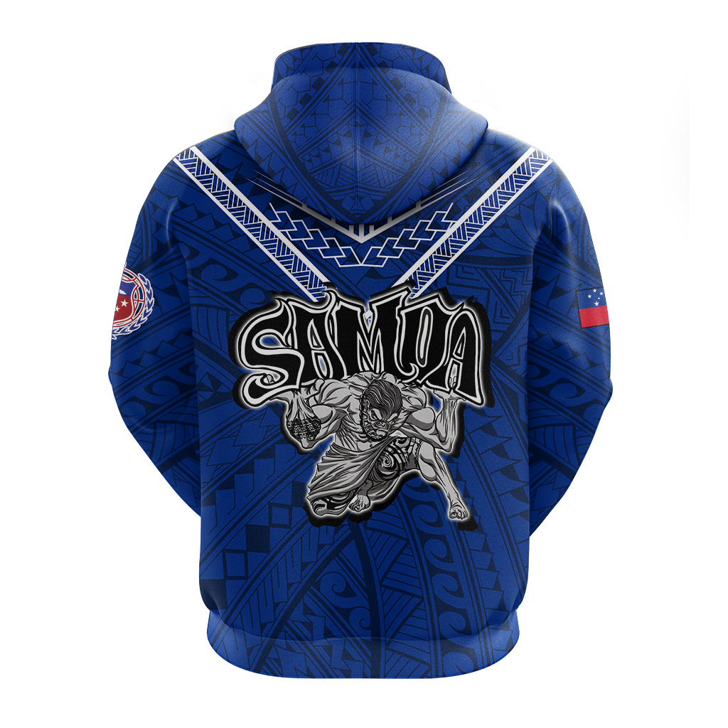 Toa Samoa Rugby Hoodie Samoan Warrior Pride LT12 - Polynesian Pride