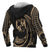 Tonga Polynesian ll Over Custom Hoodie Gold Tribal Wave - Polynesian Pride