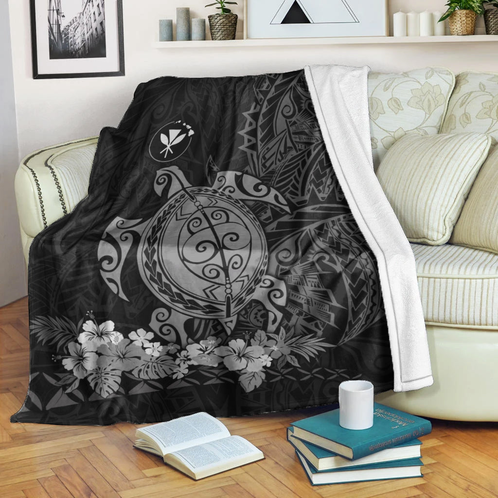Hawaii Polynesian Premium Blanket Gray Sea Turtles Hawaiian LT13 - Polynesian Pride