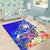 Fiji Area Rug - Turtle Plumeria (Blue) - Polynesian Pride