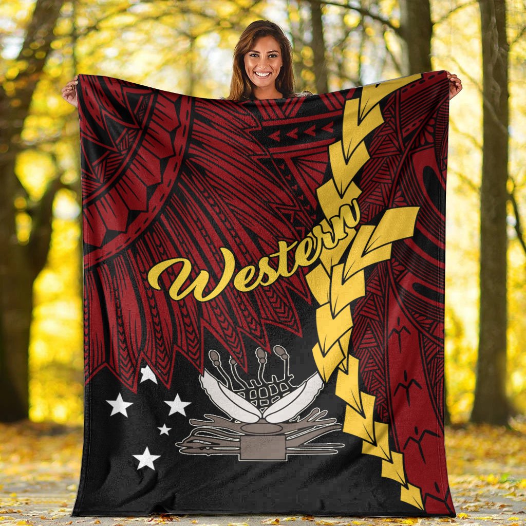 Papua New Guinea Western Province Polynesian Blanket - Tribal Wave Tattoo - Polynesian Pride